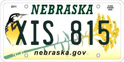 NE license plate XIS815