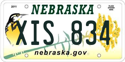 NE license plate XIS834