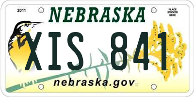 NE license plate XIS841
