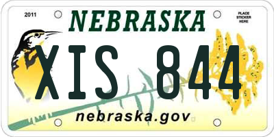 NE license plate XIS844