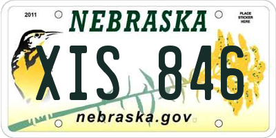 NE license plate XIS846