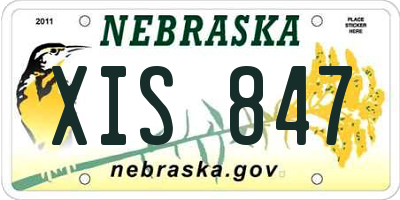 NE license plate XIS847