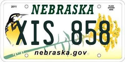 NE license plate XIS858