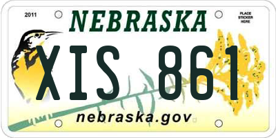 NE license plate XIS861