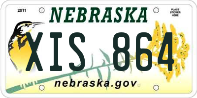 NE license plate XIS864