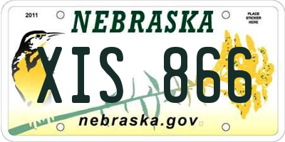 NE license plate XIS866