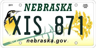 NE license plate XIS871