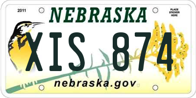 NE license plate XIS874