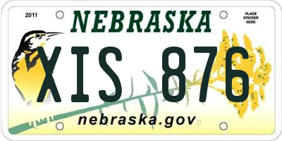 NE license plate XIS876
