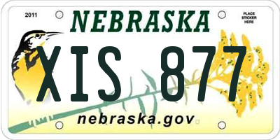 NE license plate XIS877