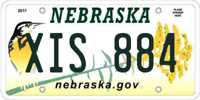 NE license plate XIS884
