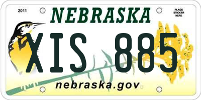 NE license plate XIS885