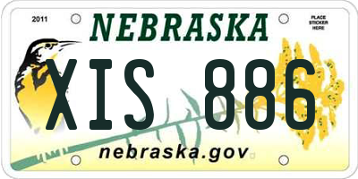 NE license plate XIS886