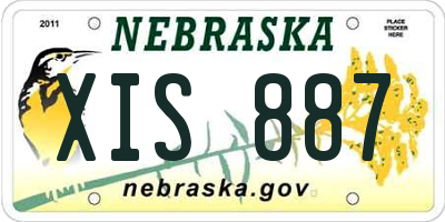 NE license plate XIS887