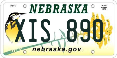 NE license plate XIS890
