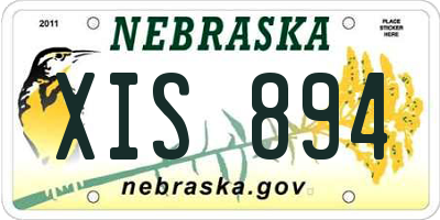 NE license plate XIS894