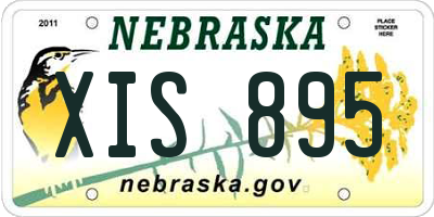 NE license plate XIS895