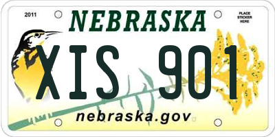 NE license plate XIS901