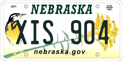 NE license plate XIS904