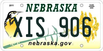 NE license plate XIS906