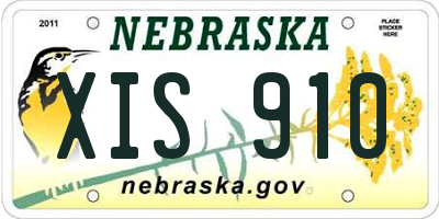 NE license plate XIS910