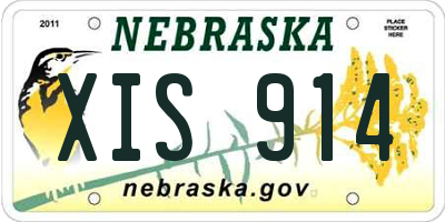 NE license plate XIS914