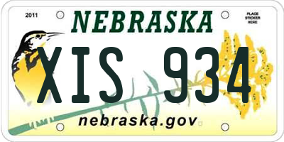 NE license plate XIS934
