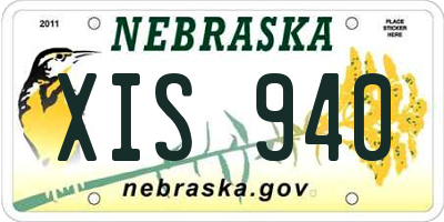 NE license plate XIS940