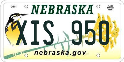 NE license plate XIS950