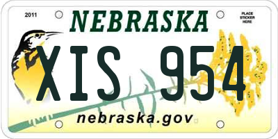 NE license plate XIS954