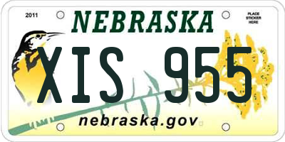 NE license plate XIS955