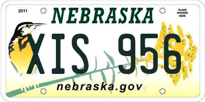 NE license plate XIS956