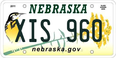 NE license plate XIS960