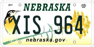 NE license plate XIS964