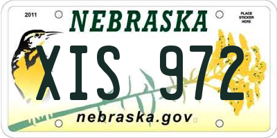 NE license plate XIS972