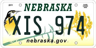 NE license plate XIS974