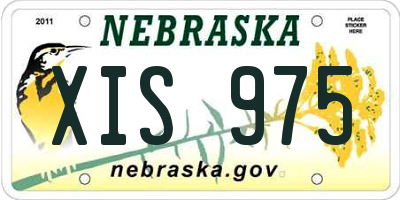 NE license plate XIS975