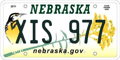 NE license plate XIS977