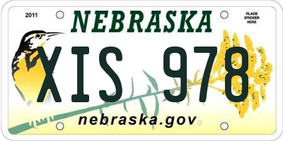NE license plate XIS978