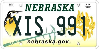 NE license plate XIS991