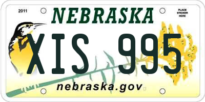 NE license plate XIS995