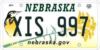 NE license plate XIS997