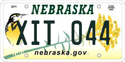 NE license plate XIT044