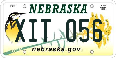 NE license plate XIT056