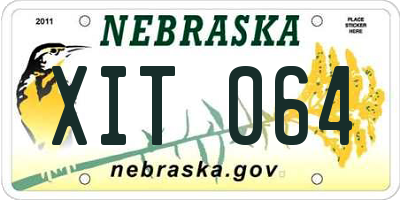 NE license plate XIT064