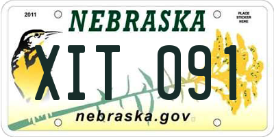 NE license plate XIT091