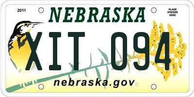 NE license plate XIT094