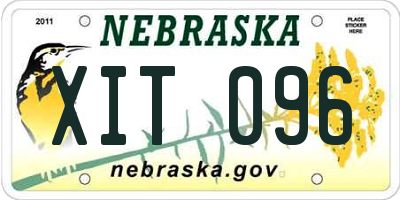 NE license plate XIT096