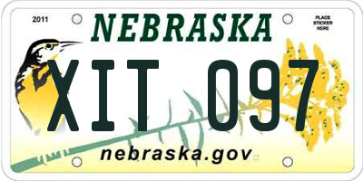 NE license plate XIT097