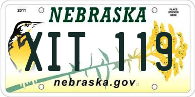 NE license plate XIT119